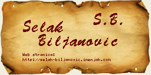 Selak Biljanović vizit kartica